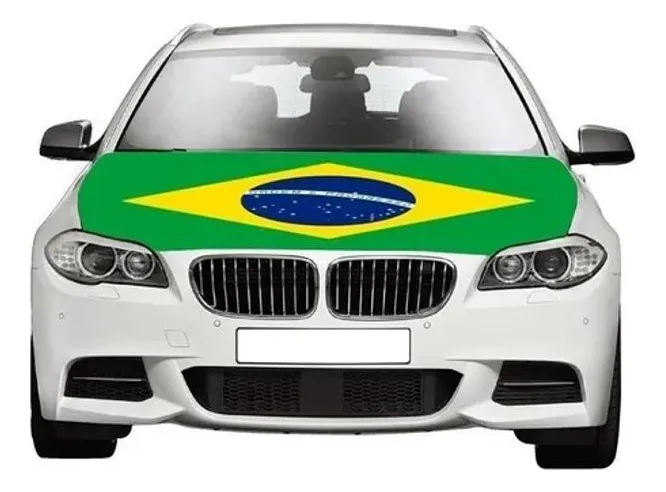 bandeira do brasil de capô de carro compra bmw torcida do brasil
