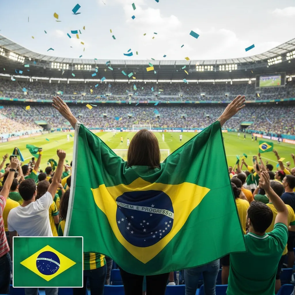 brandeira do brasil de vestir custo benefício poliester torcida do brasil