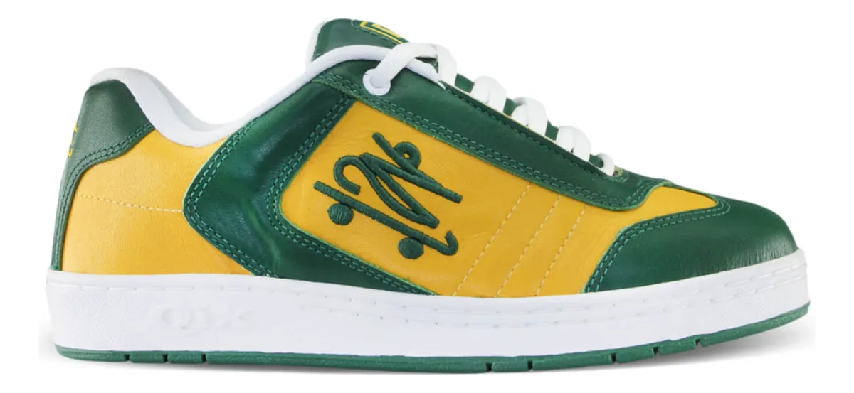tenis qix chorão feminino verde e amarelo