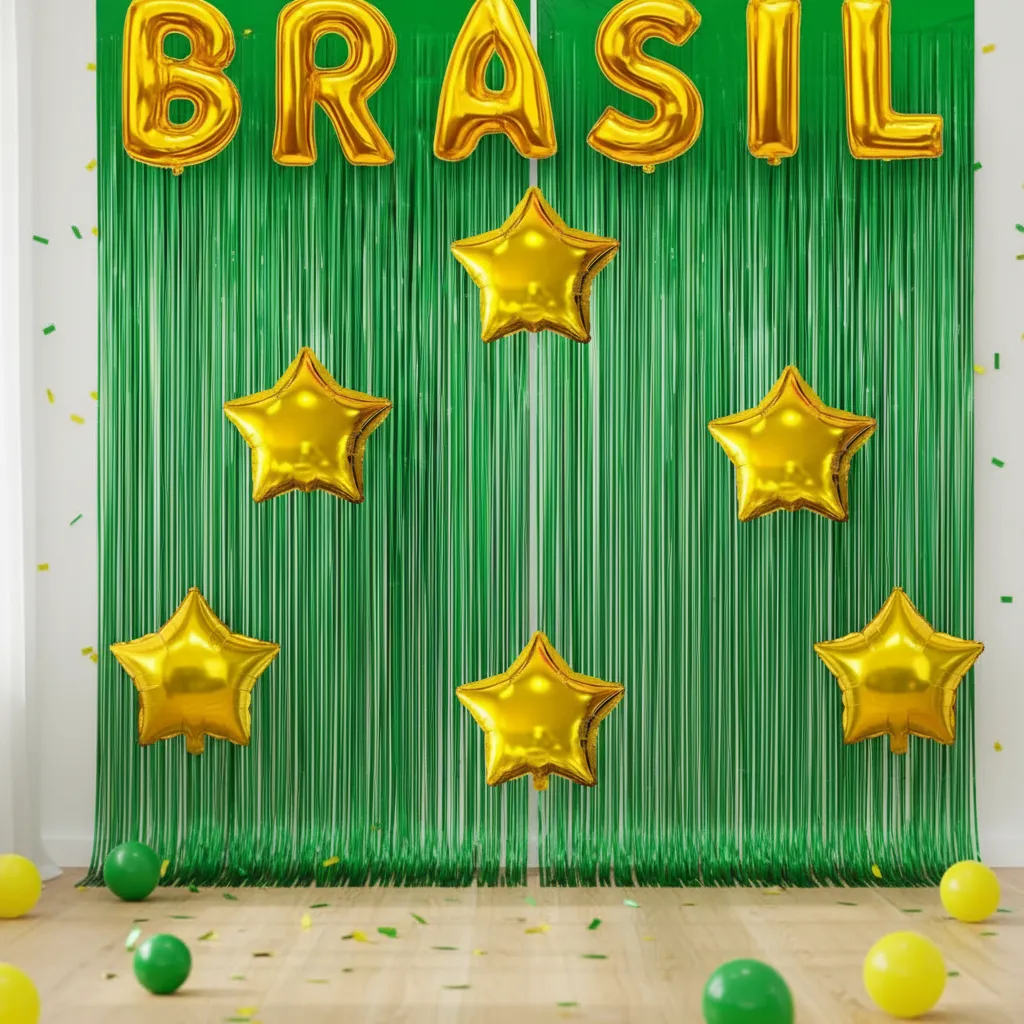 baloes para decoração embiente copa do mundo torcida do brasil